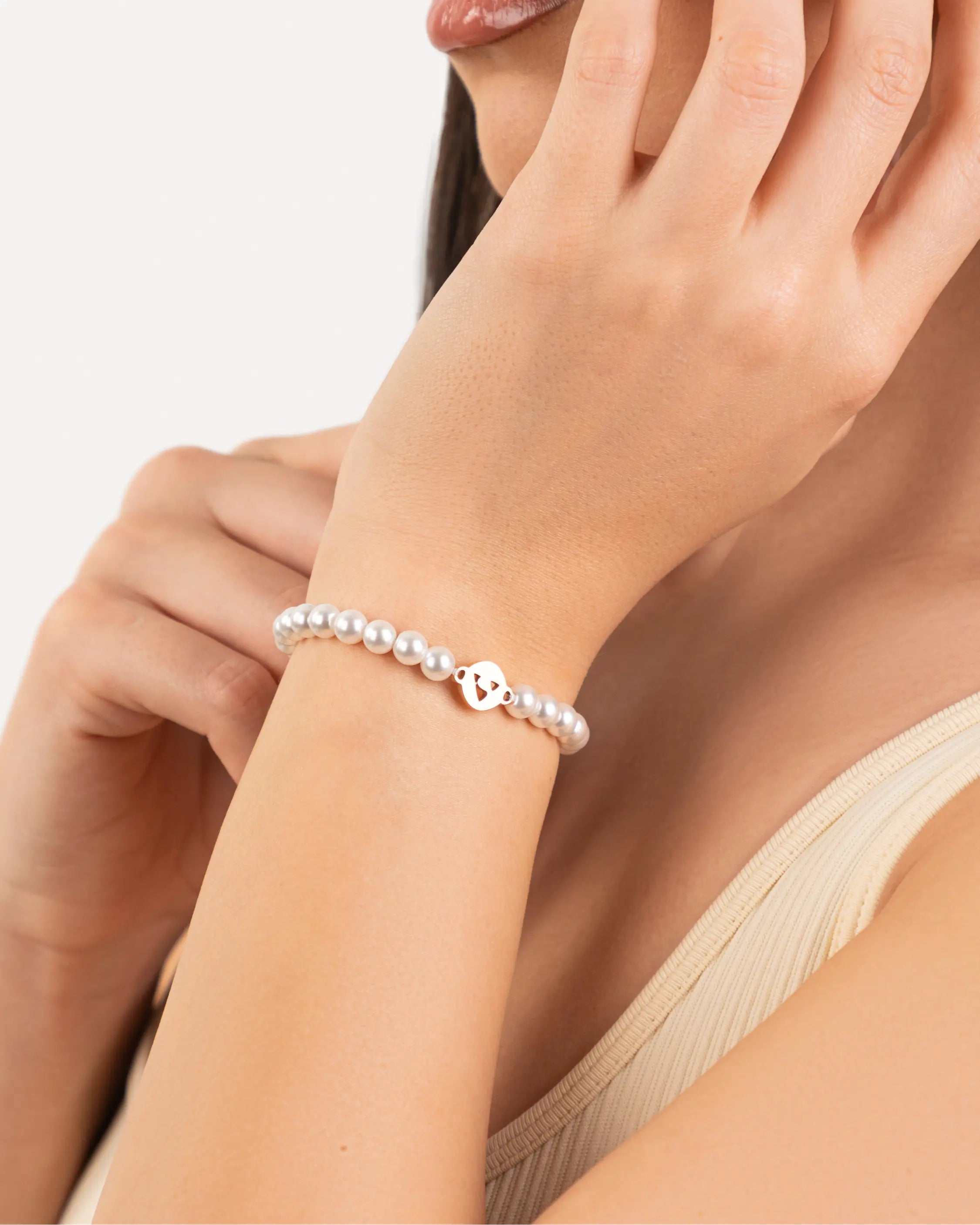 Éclat Lien – Perlenarmband in Roségold